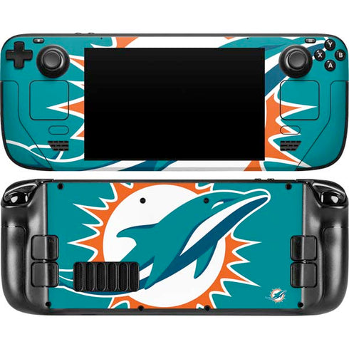 NFL Miami Dolphins Large Logo Steam Deck Handheld Gaming Computer Skin